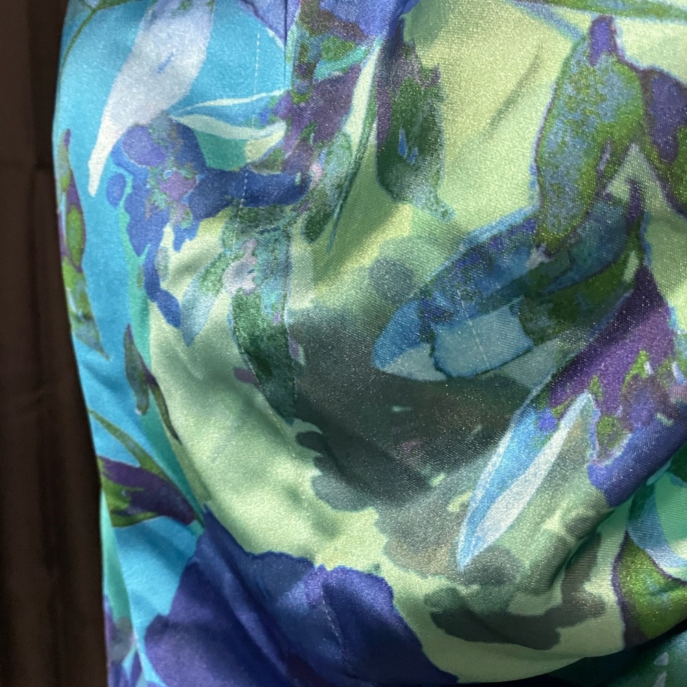 Floral One Shoulder Ruffle Cocktail Dress - Picture 5 of 13